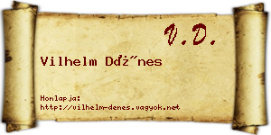 Vilhelm Dénes névjegykártya